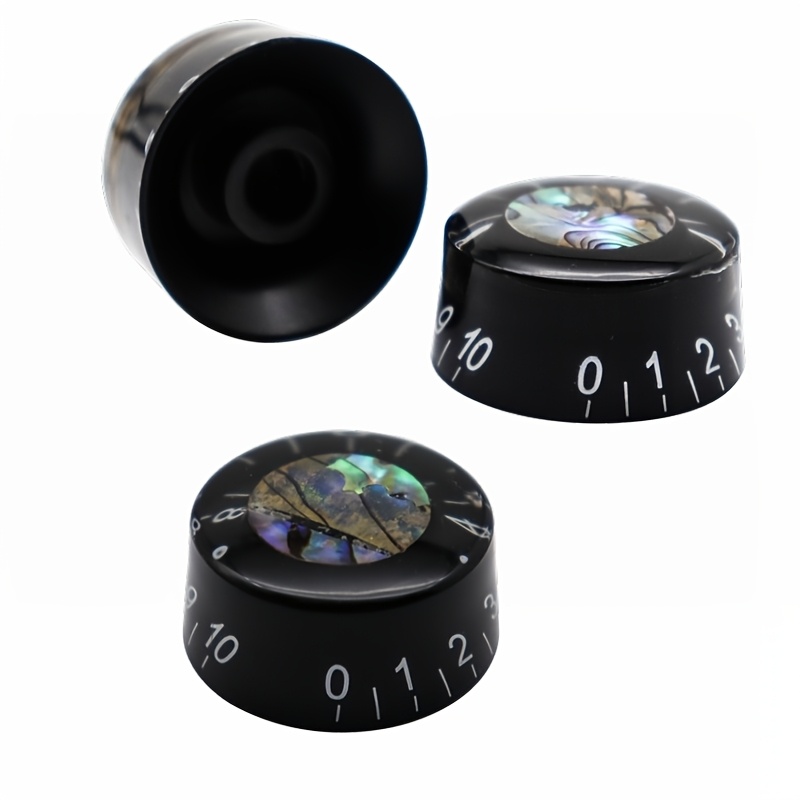 [High-Quality Guitar Knobs] 4pcs High-Quality Black Acrylic Electric Guitar Knobs | Durable Volume & Tone Controls for Les Paul and Bass Guitars