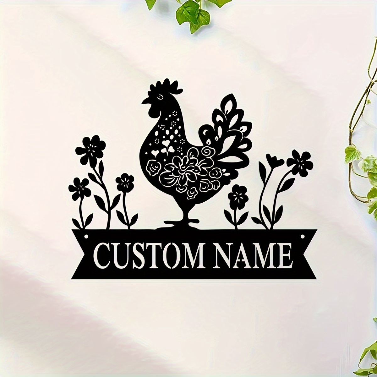 

Custom Metal Chicken Coop Sign - Personalized Farmhouse Decor, , Vintage Style, No Power Needed, Chicken Coop Accessories