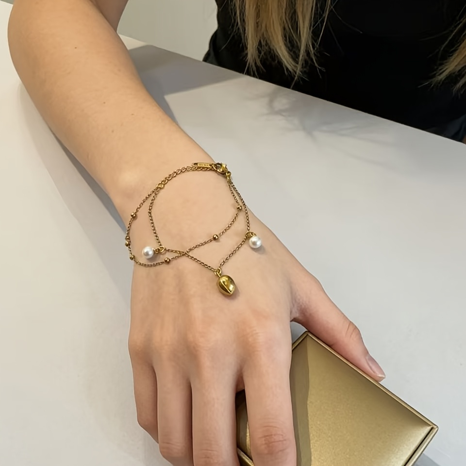 Women's Minimalist Thin Stainless Steel Chain Bracelet, Exquisite
