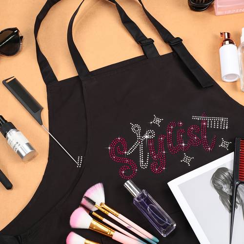 2pcs hair stylist apron hairstylist salon apron with tools 3 pockets waterproof hairdresser barber