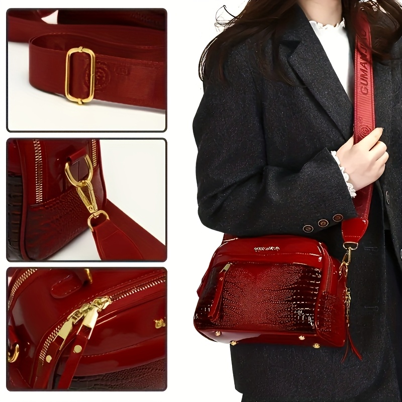 Womens Crossbody Bag Detachable Strap Handbag Suitable Daily