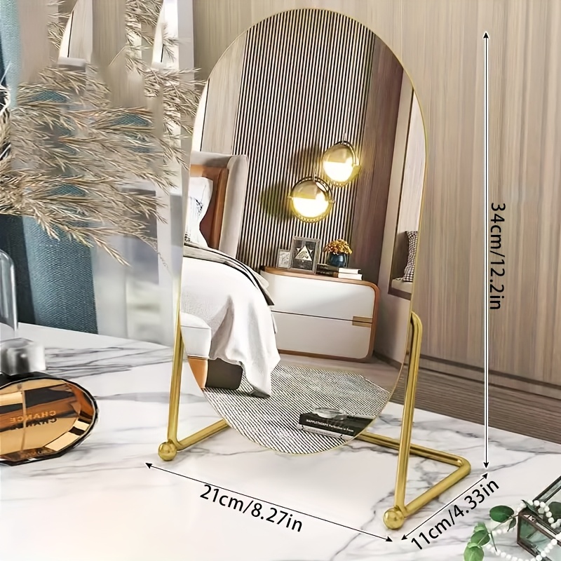 TEMU Dressing Table Mirror, , Velvet Back, Bathroom Vanity Mirror, Suitable For Dressing Room, Bathroom Vanity Mirror