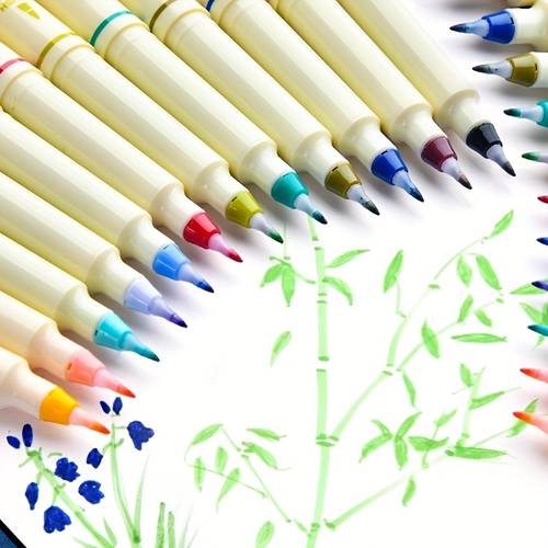 soft brush pen 12 color high aesthetic painting soft head pen large capacity calligraphy pen hand account pen outlining marker