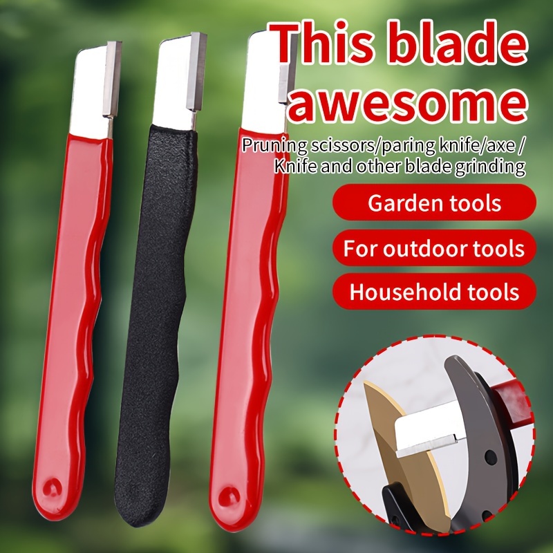 

Metal Sharpening Stones Set For Garden, Outdoor, And Household Tools - Quick And Blade Sharpener For Pruning Scissors, Knives, , And More