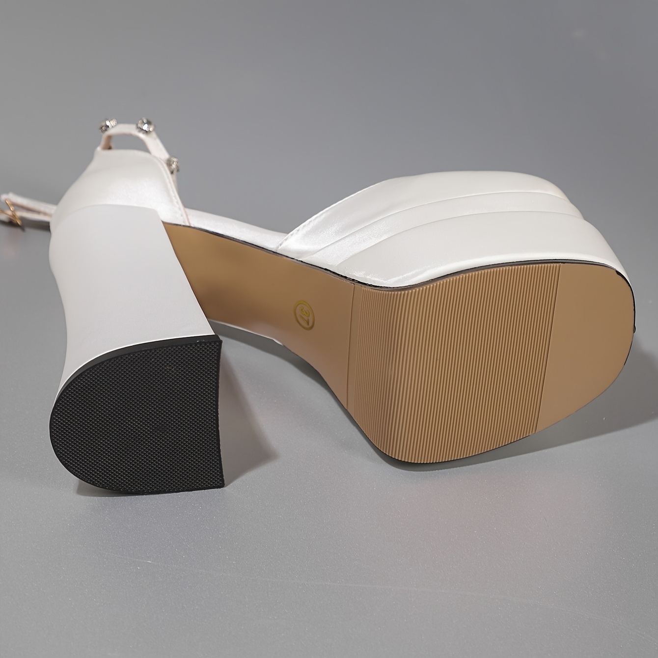 Platform Shoes White 90s Heels Chunky Heel Sneakers White Platform