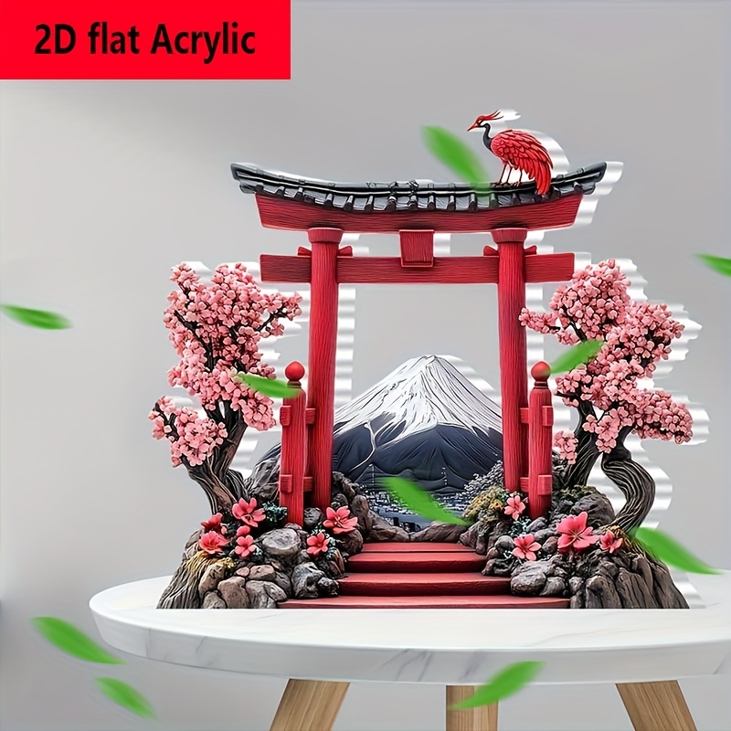 

Bohemia Style Japanese Bird Home Acrylic Table Decoration-5.91 Inch X 6.3 Inch Artist Home, Office Table Decoration-ideal Japanese Themed Christmas Gift For Single Party