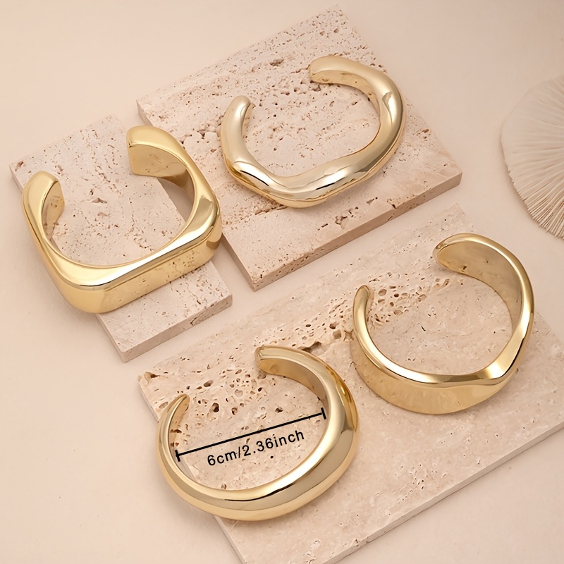 4pc Geometric Bracelet Set for Daily Life and Parties