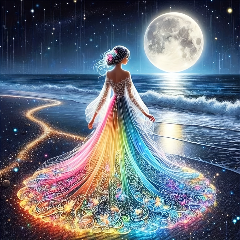 

sparkling Creativity" Diy 5d Diamond Painting Kit - Colorful Wedding Dress Design, 13.78x13.78in Frameless, Round Acrylic Diamonds, Craft & Embroidery Art For Wall Decor, Perfect Surprise Gift