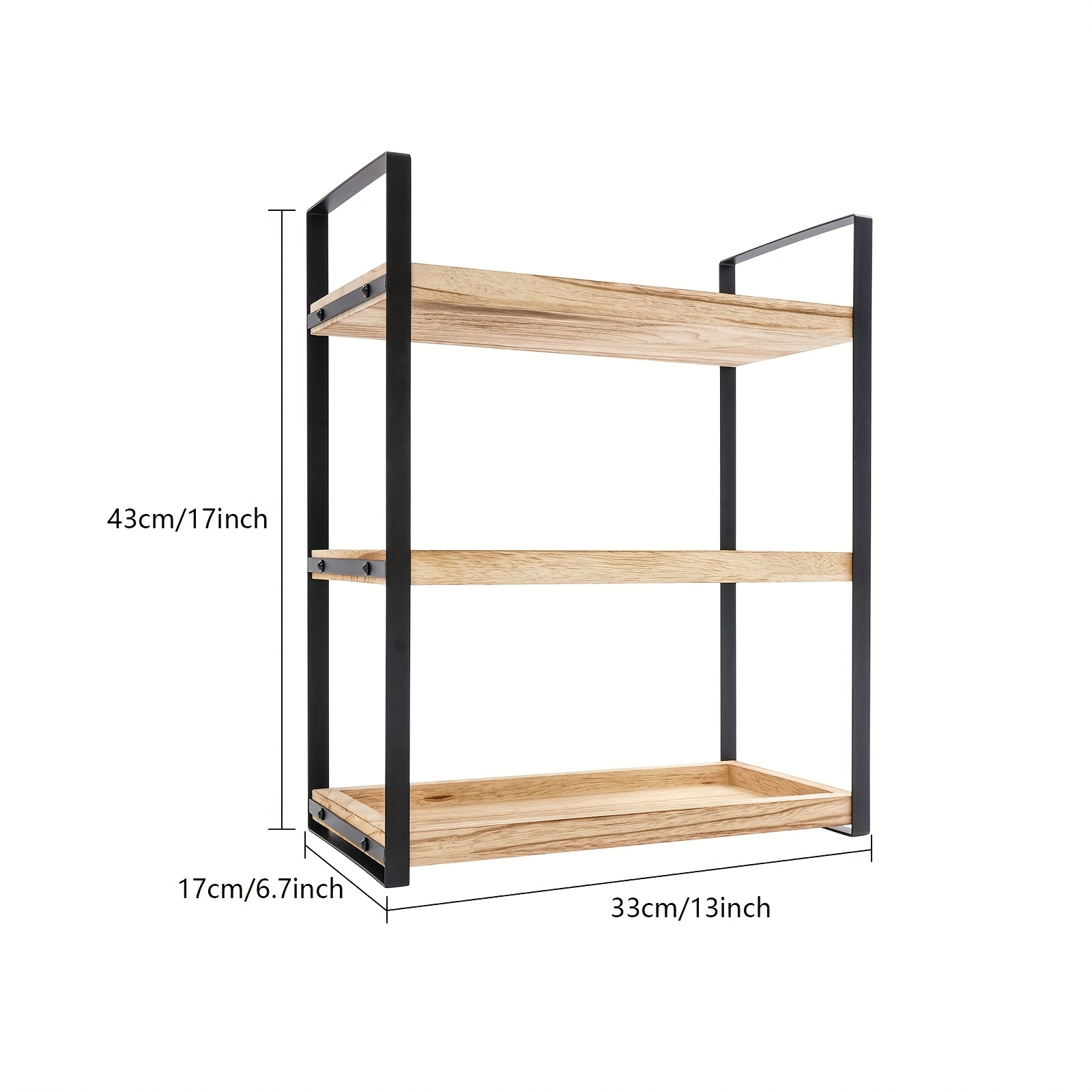 TEMU Étagère de rangement 3 niveaux, organisateur de salle de bain, étagère de travail, racks utilitaires