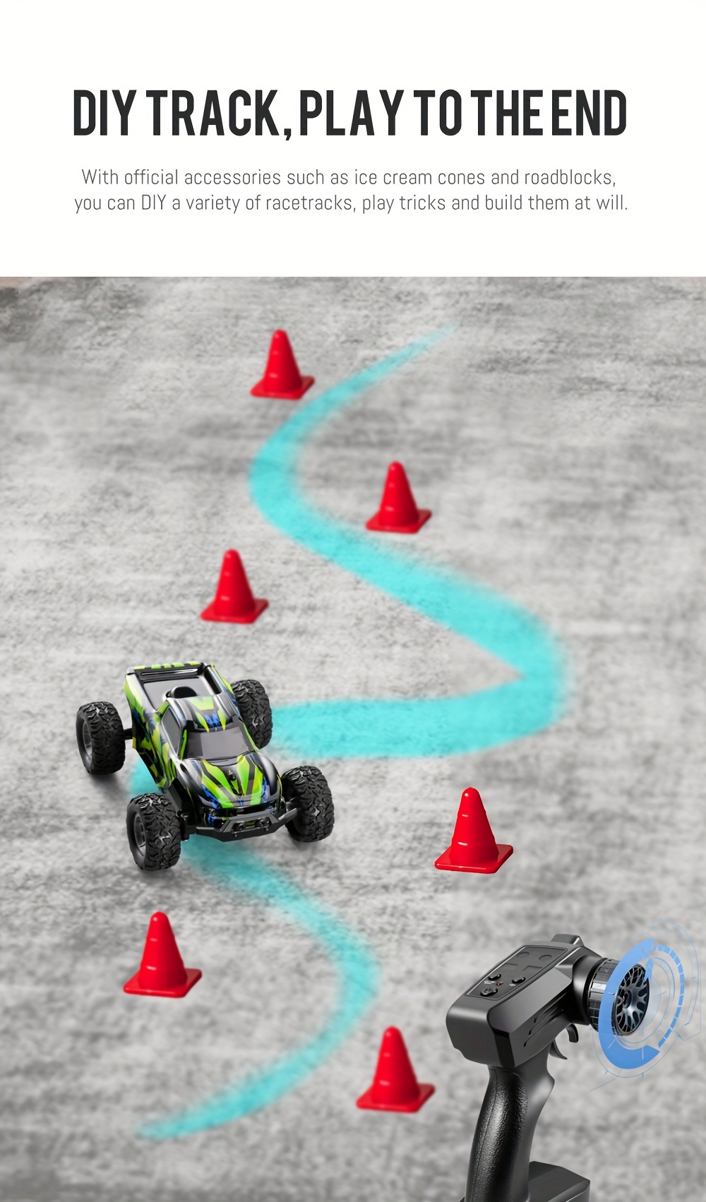 1 32 scale remote control cars rc cars maximum speed 20 km h 2 4ghz high speed all terrain off load electric toy cars kids rc cars for boys and girls christmas halloween thanksgiving gifts details 9