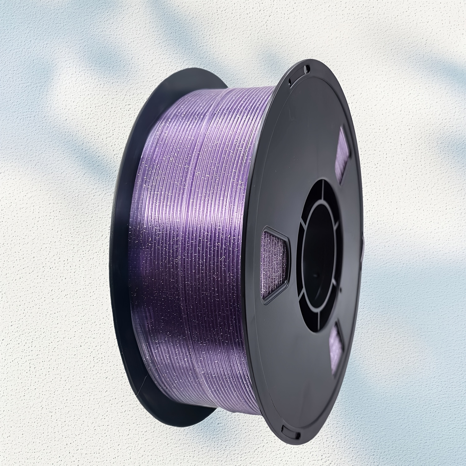 Image of Clear Petg Filament 1.75mm, Sparkling Transparent 3d Printer Filament, High Light 1kg Spool (2.2 Lbs) For & Home Decor, Petg Glitter Purple