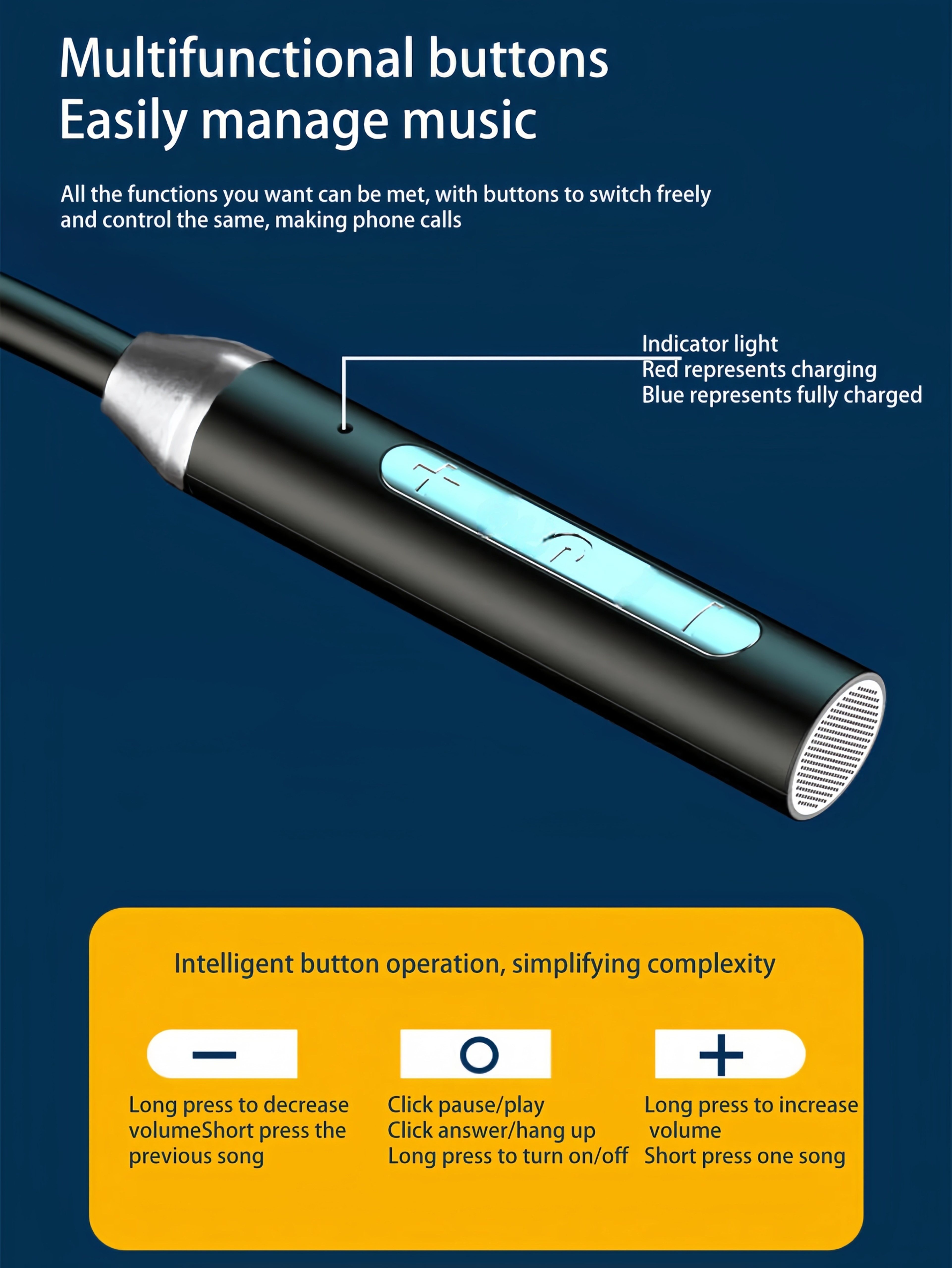 Wireless Neckband Headset, Ultra Long Battery Life, Stereo Bass, Ideal Gift, Magnetic Suction Ear for Sports Outdoor Running Cycling Gaming Music Workout Gym, In-Ear Headset with Microphone Noise Cancelling, All-Day Audio Playback Earbuds