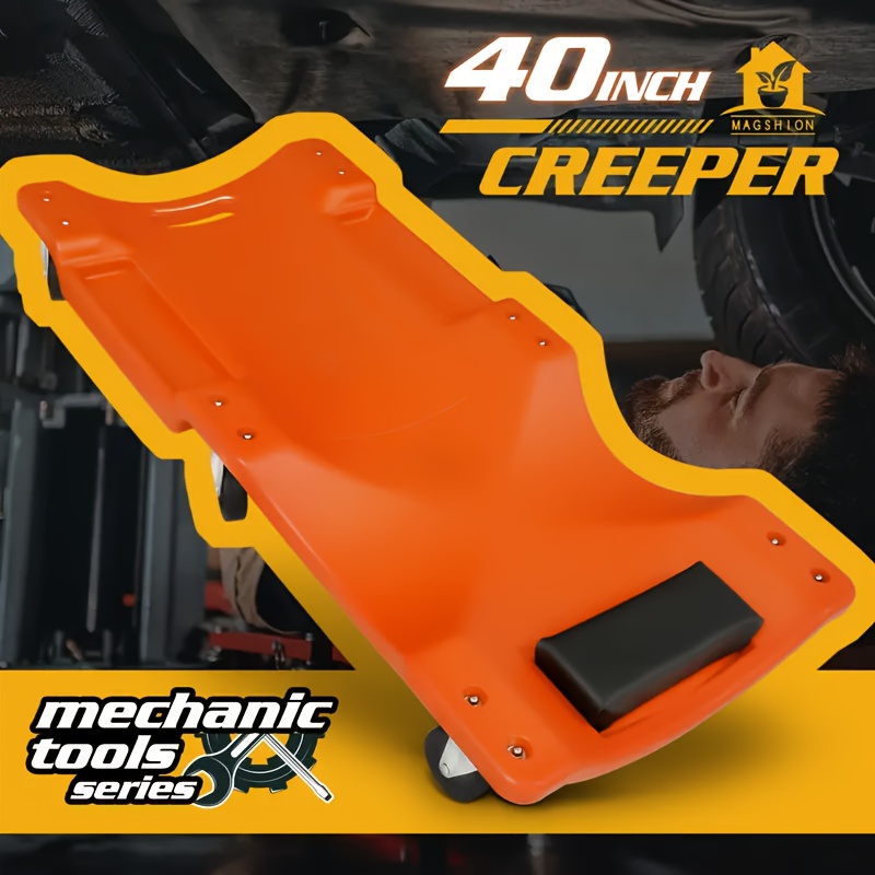 TEMU 36 Inch Plastic Creeper, Compact Car Repair Recliner With Soft Cushion Headrest, Of Bearing 330