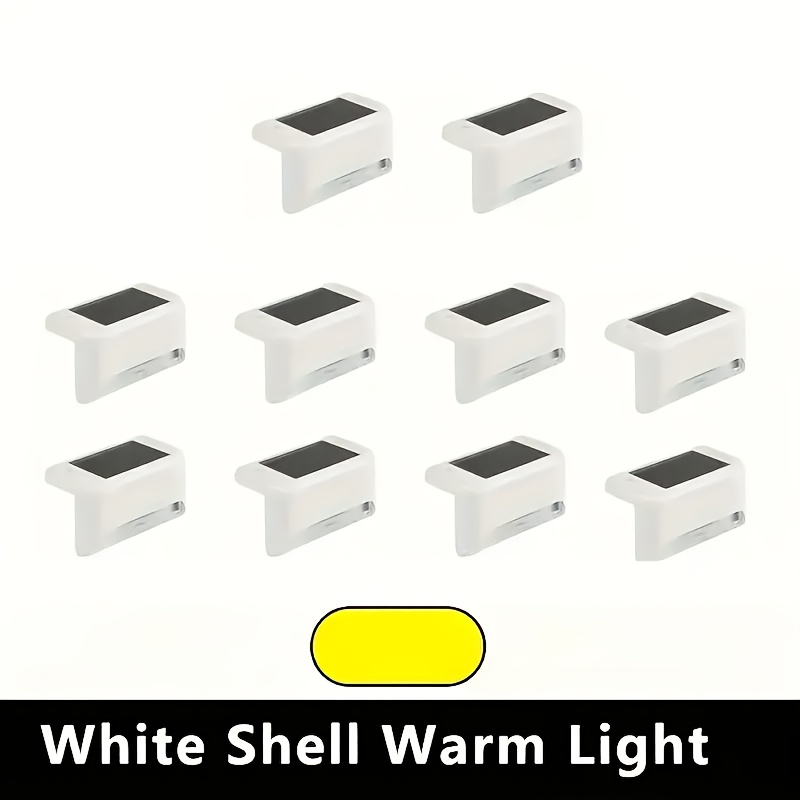 TEMU Set da 10 luci da giardino solari a LED per esterni, IP44 adatte per ringhiere, scale, , pilastri, cortili e vicoli - Progettate con pannelli