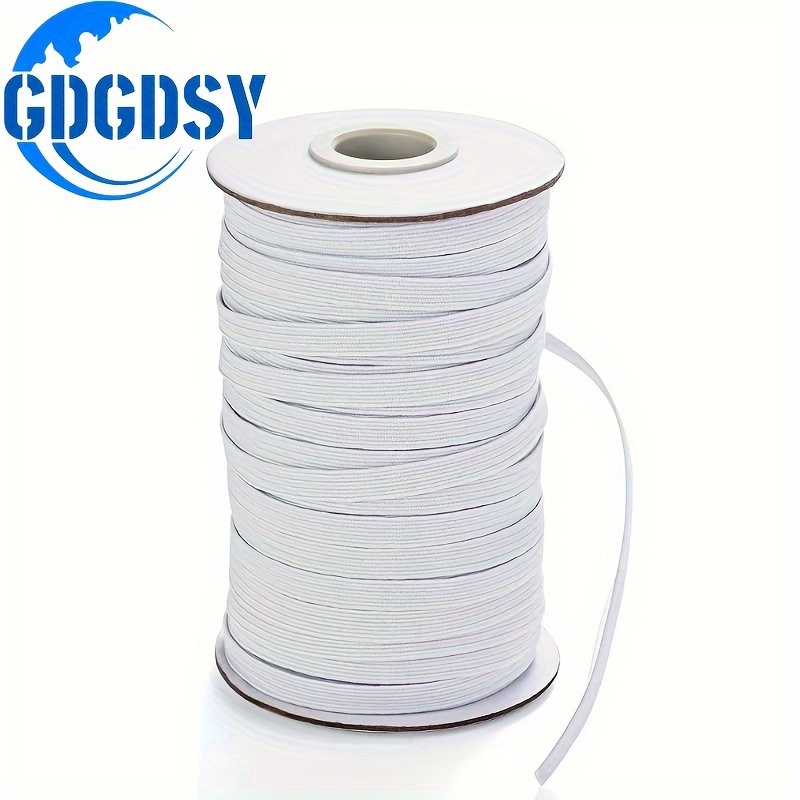 

1 Roll Gdgdsy High White Band, 1/4 Inch X , Nylon Flat Rope For Sewing, Diy Crafts, And Pants Waist - Ideal For Tailoring And Crafting Projects, Sewing Supplies Accessories