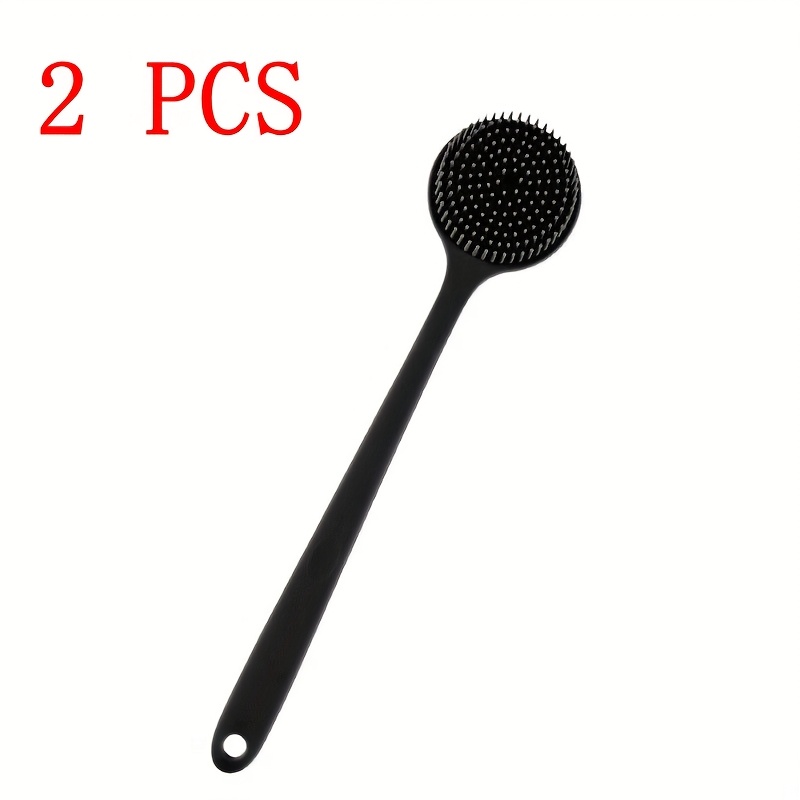 extra long bath brush - heavy-duty back scrubber & massager with long handle, non-slip grip for shower, body, feet, hard-to-reach areas - no battery needed, easy to clean &   - ideal for home, spa, salon, or travel - bath brush, shower accessory,  , durable construction, exfoliating tool, spa professionals Product details 8