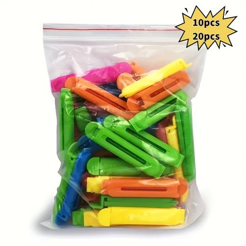 10/20 clips de coloridos: mantén tus snacks frescos y - la elección para almacenar en la cocina