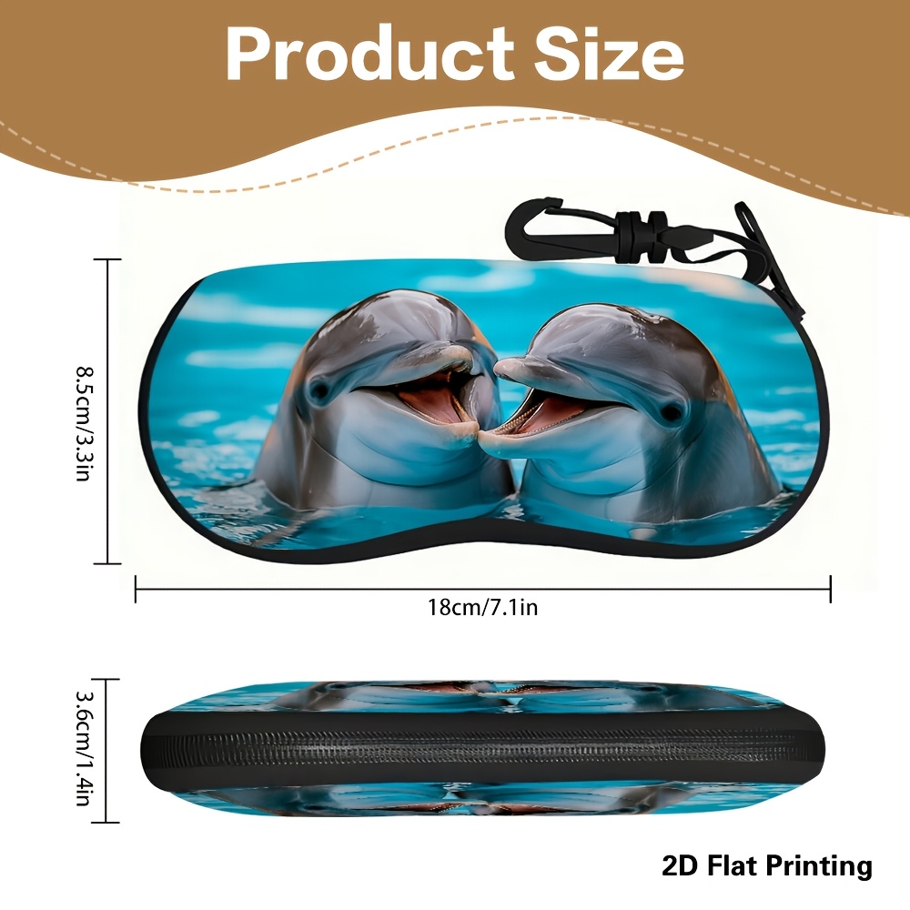 TEMU Étui à lunettes 2D plat - 1pc Étui à lunettes 2D plat avec motif de souriants dans , convient à différents types et tailles de lunettes, pour