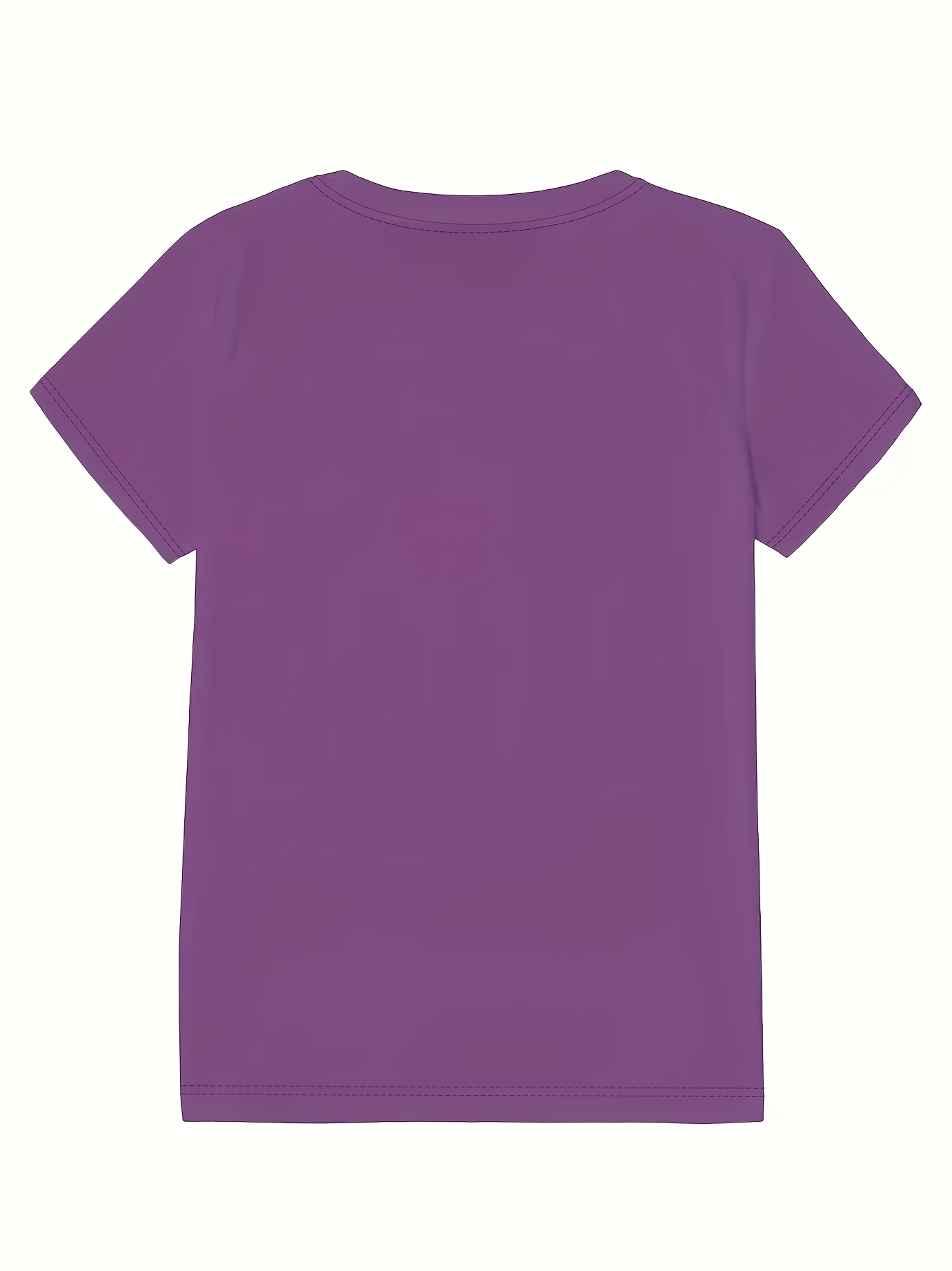 Rhinestone Letter Print Crew Neck T-Shirt, Casual Short Sleeve T-Shirt For Spring & Summer, Women's Clothing