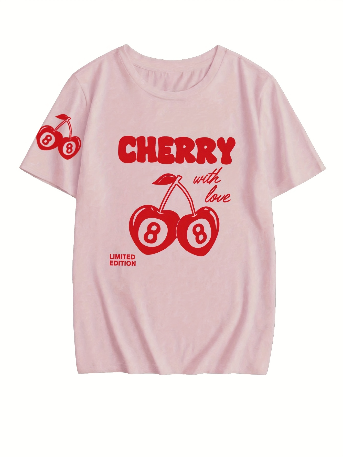 [FALLETT] Cherry Print Overfit Short Sleeve T-shirt /追跡付 FALLETT] Cherry Print Overfit Short Sleeve T-shirt /追跡付