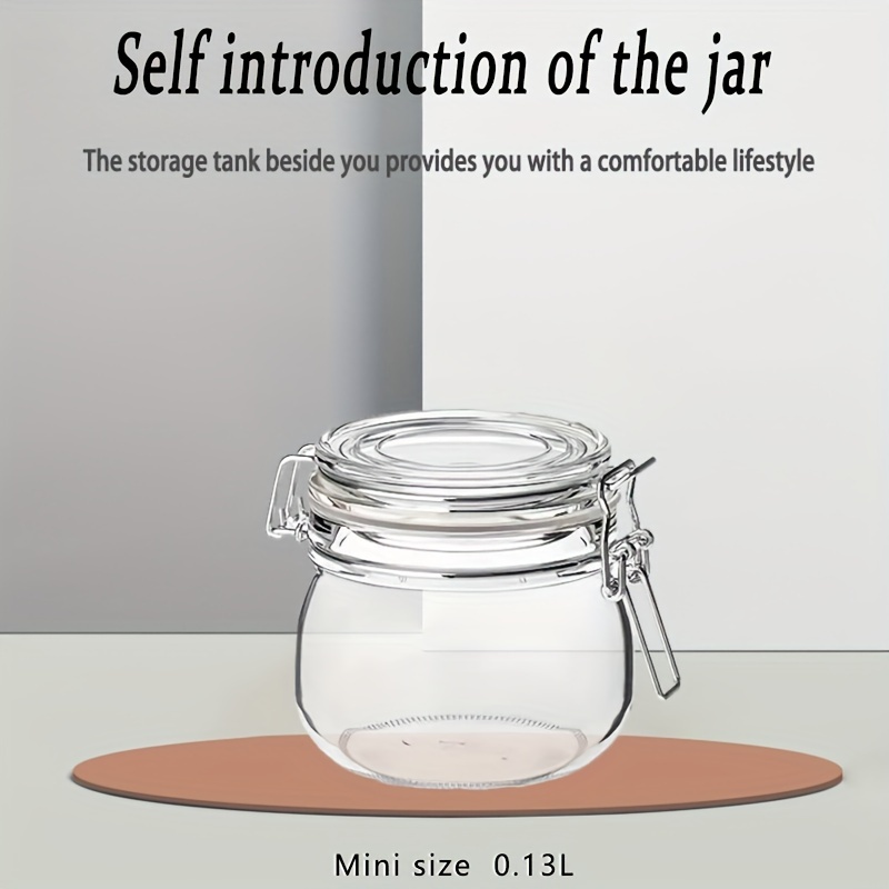 TEMU Multiple Large Capacity Glass Storage Containers - Reusable, , Round, Airtight And Portable For Flour, Cereal, Coffee, Pasta, Coffee