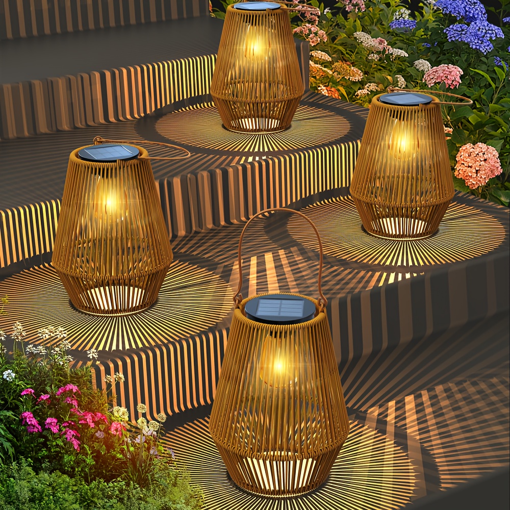 Lanterne Solari Da Esterno A Forma Di Mongolfiera – 2 Pezzi, IP65, Impermeabili, In Metallo, Per Giardino, Balcone, Terrazza - 2