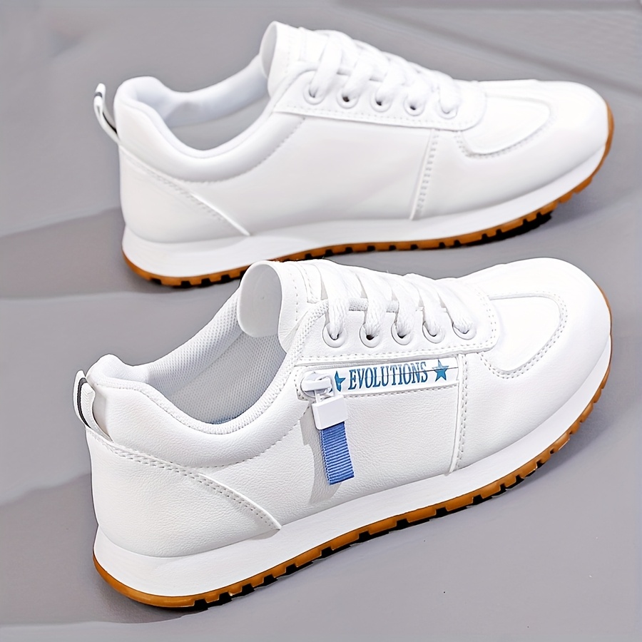 Shoes Discount Tennis Shoes With Side Zipper Women's Fashion Sneakers  Comfortable Soft Sole Side Zipper Temu