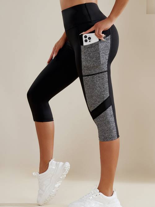 high waisted lifting tummy control pocket contrast yoga pants fitness leggings tight high sportswear