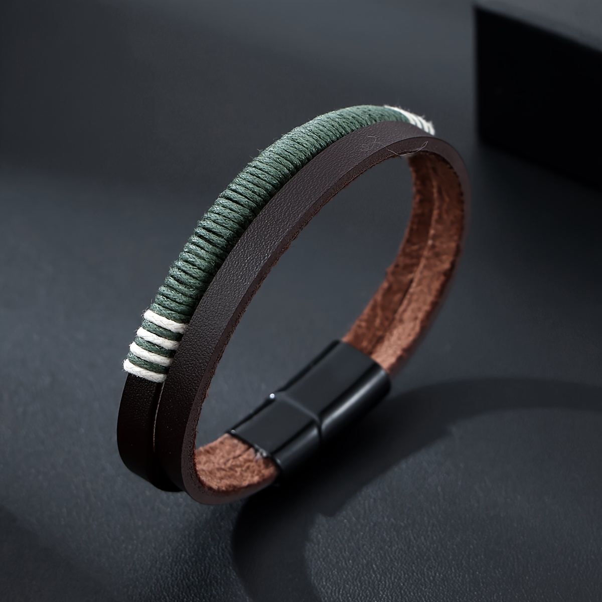 TEMU 1pc Easy Woven Bracelet, Niche Design Retro Style Wristband, Versatile Accessory, Wear Jewelry
