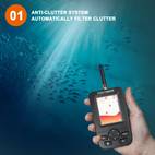 portable fish detector battery powered wireless fish finder sonar capable of measuring depths up to 45 meters
