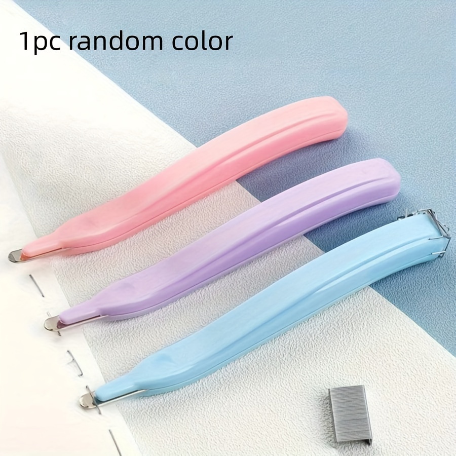 1pc Portable Magnetic Staple Remover, Staple Remover, Tail Magnet For , Suitable For School, Office, Home - Random Color