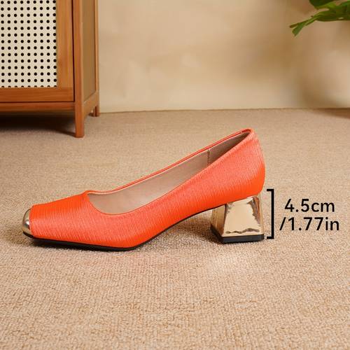 womens elegant square toe flat shoes with chunky heels women shoes elegant women shoes shoes