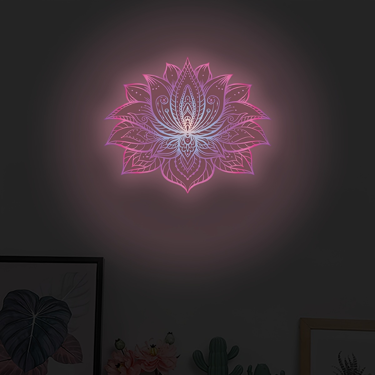 

1pc -the- For Lotus Decal - Removable Pvc For Decor, , , , , Irregular