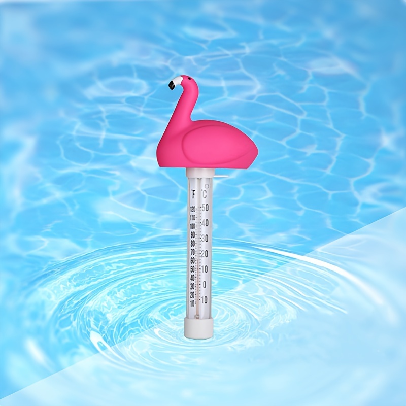 TEMU Adorable Duck & Flamingo Floating Thermometer For Hot Tubs, Spas, Bathtubs & Fish - Battery-free, Easy-to-read, Reptiles & Amphibians