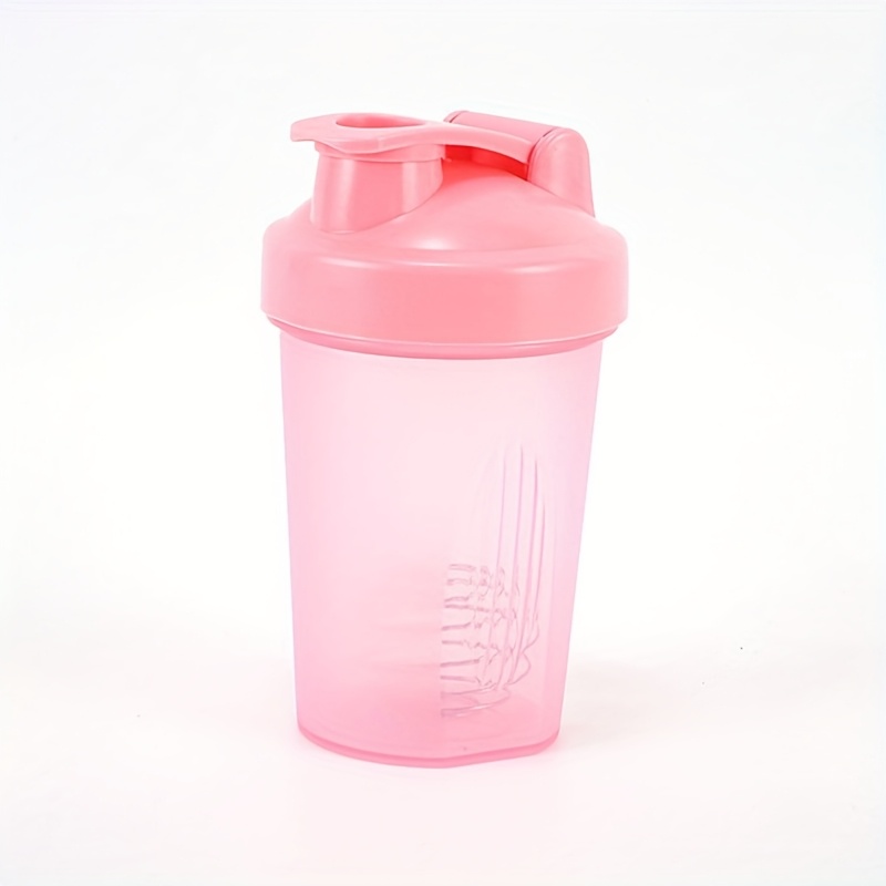 TEMU 400ml/14oz Protein Powder Shaker Cup With Mixing Ball - Durable Plastic Fitness Shaker Bottle For Protein Shakes, Sports Drinks & Meal Prep -