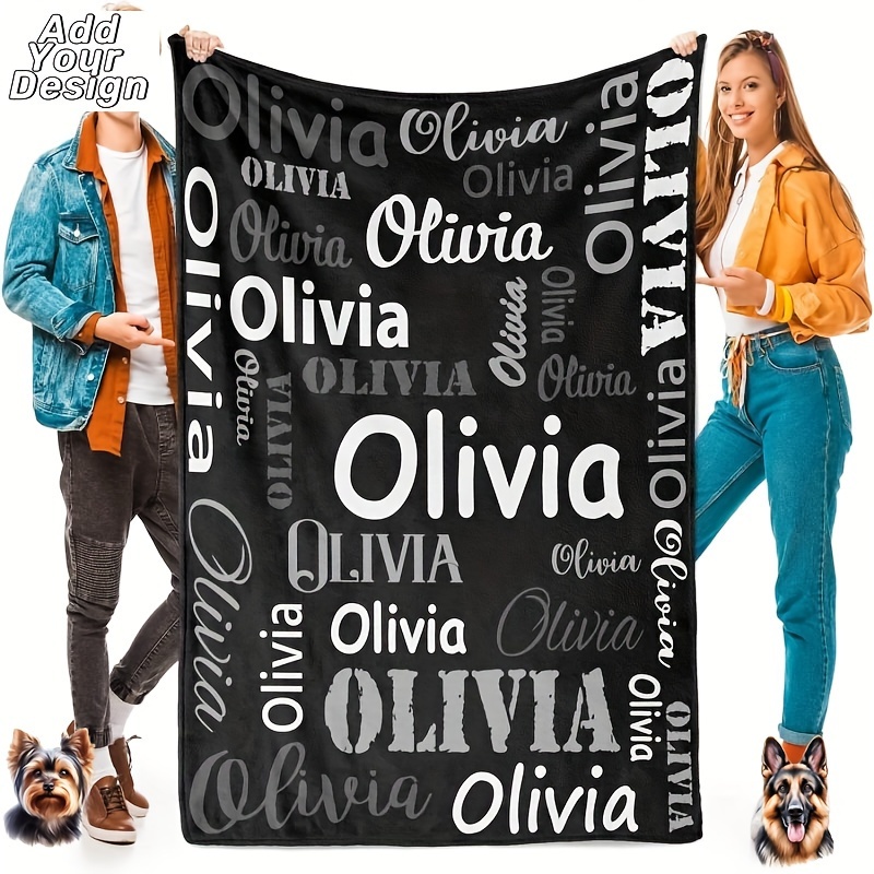 

Personalized Name Blankets And Throws, Custom Blanket With Name, Customized Name Blanket, Personalized Christmas Blanket Gifts For Women Men