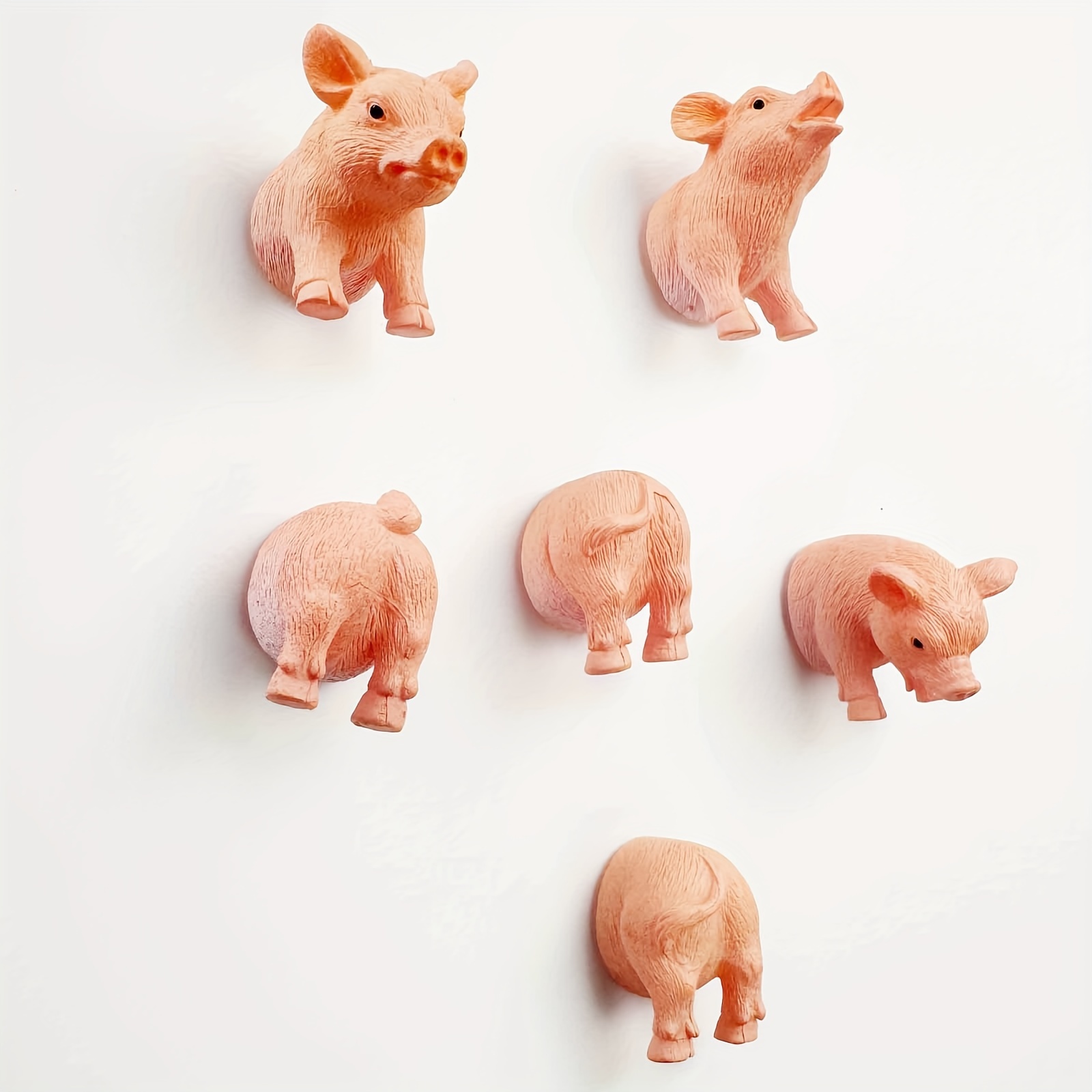 Image of 6pcs Pig Hend And Fridge Magnet - Refrigerator Magnets Home Decoration Print Any Of Your Design For Kitchen, Office Whiteboard, Dishwasher, Locker, Dishwasher