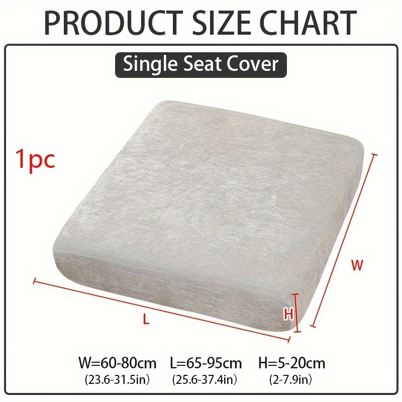 TEMU 1pc Chenille Solid Color Sofa Cover, Stretch Slipcover, Bath Semi-enclosure Sofa Case, Full Coverage Sofa Cover, Living Room Kitchen Decor