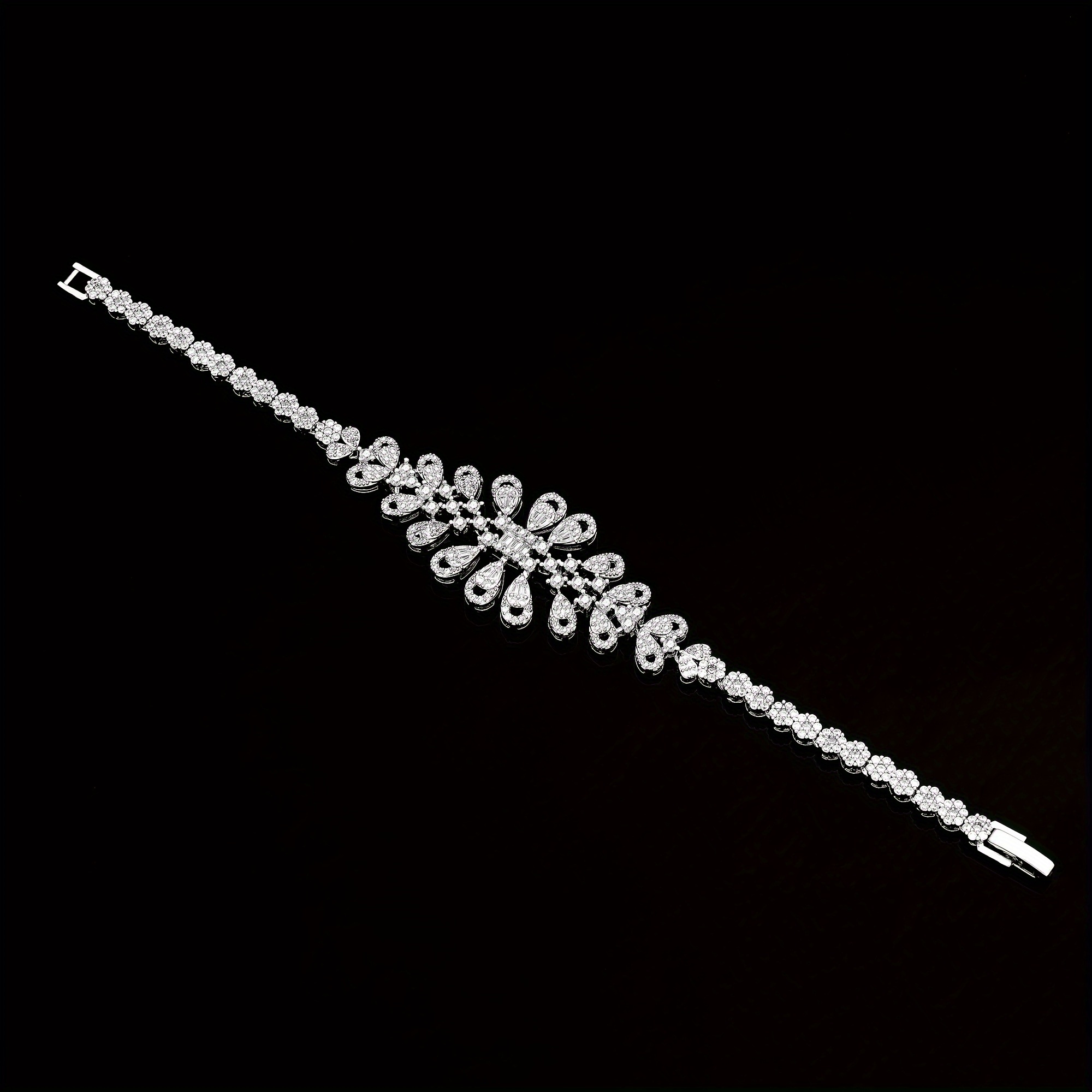 Luxurious 4pcs Cubic Zirconia Jewelry Set - White Golden Plated, Perfect for Weddings & Vacations
