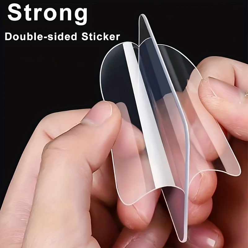 Image of 50pcs Nano Double-sided Adhesive Super Strong Adhesive Thickened High Strong Adhesive Wall Fixer Universal Trace-free Transparent