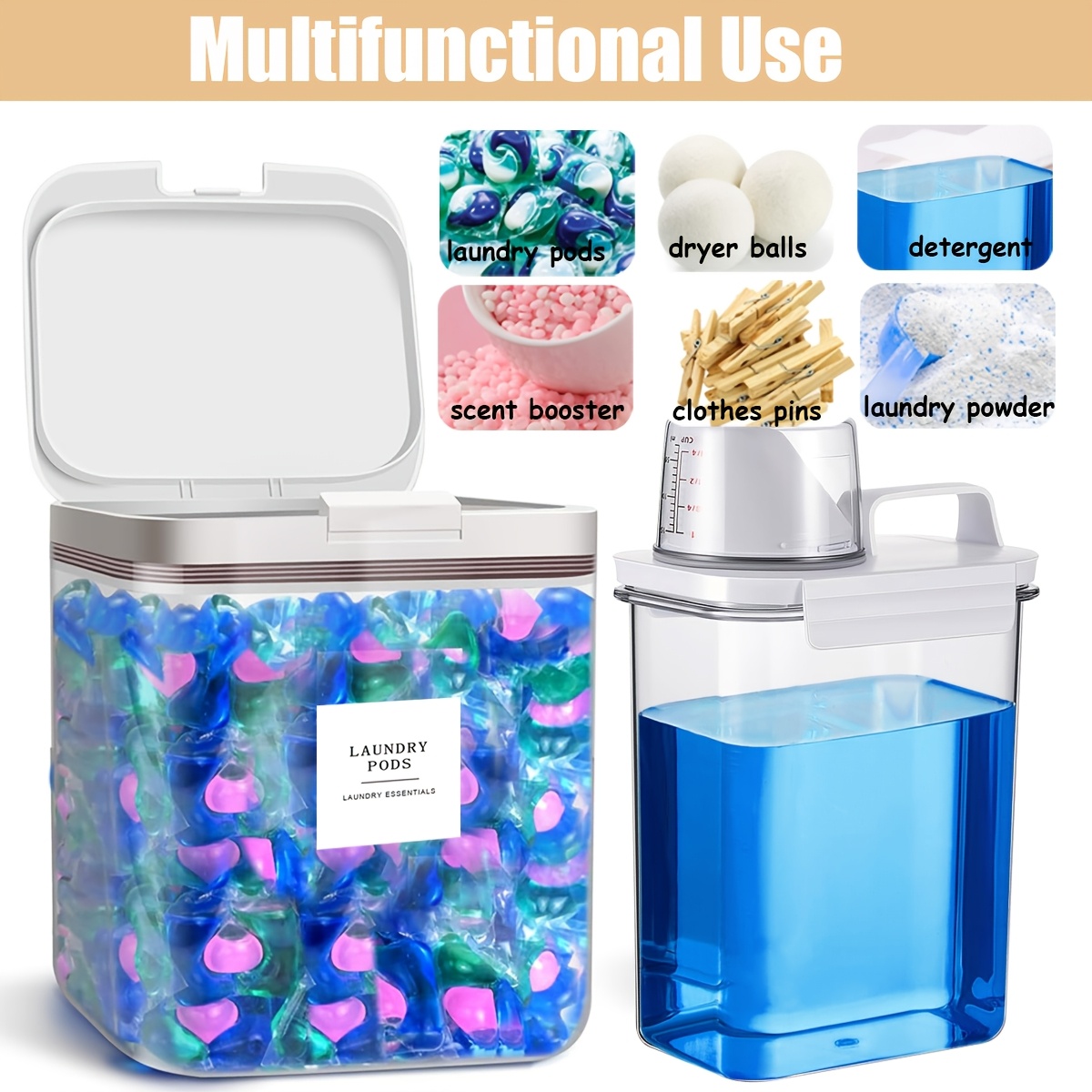 3-Piece Bathroom Container Set for Organising Essentials