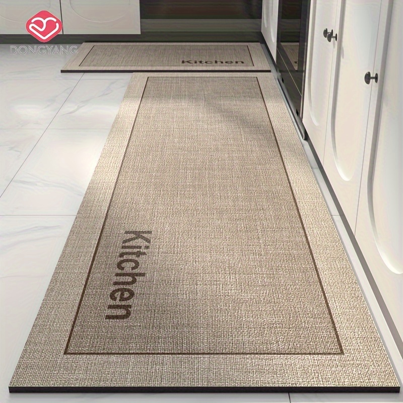 

1pc Dongyang Floor Mat - Waterproof, Anti-slip, Fatigue-reducing, Easy To Clean - Leather With Pvc Backing, Stain & Oil Resistant - Ideal For Kitchen, Entryway, Hallway, Living Room