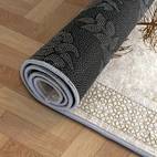 Alfombra de Terciopelo 850g/m² Lavable con Diseño Floral Retro, Colores Vibrantes y , y , Antideslizante, Adecuada para Sala, Dormitorio u , Decoración con de Lujo