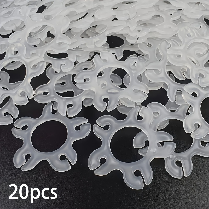 Image of 20pcs Wedding Birthday Party Supplies Balloon Accessories, Plum Clips, Multi-functional Balloon Rings, Balloon Arch Clips, Shaping Clips
