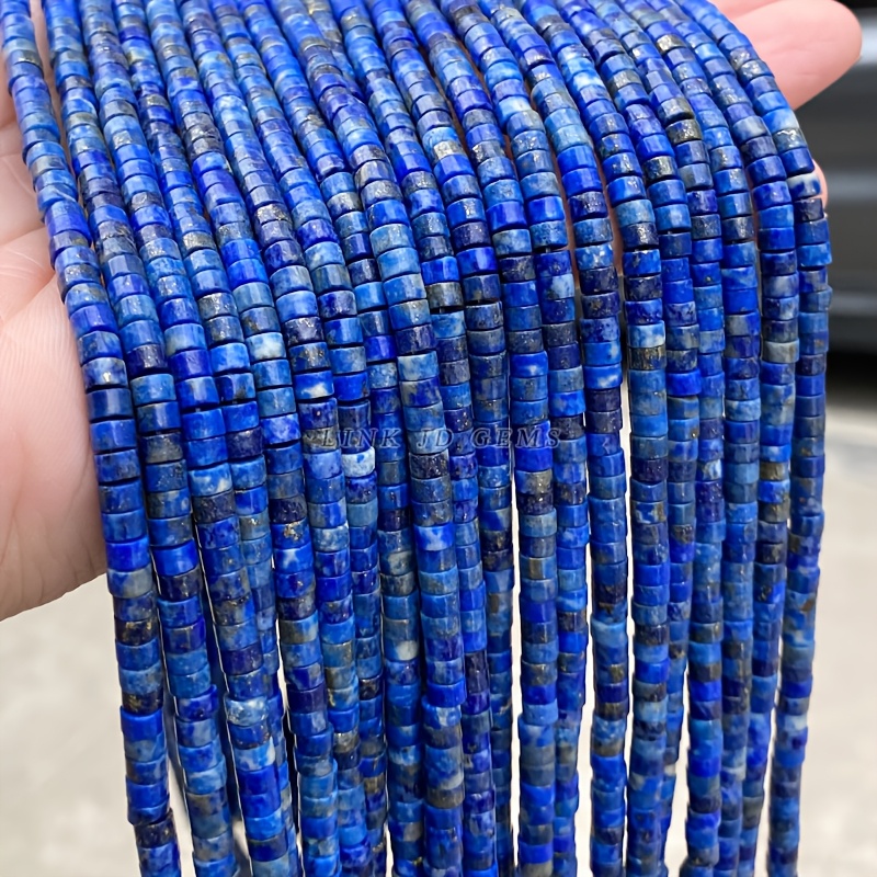 TEMU Natural Right Angle Round Bead Loose Stone, Royal , Imperial Blue Starry Sky Golden Dots, Wisdom Guardian, Meaning Of , Symbol Of Power,