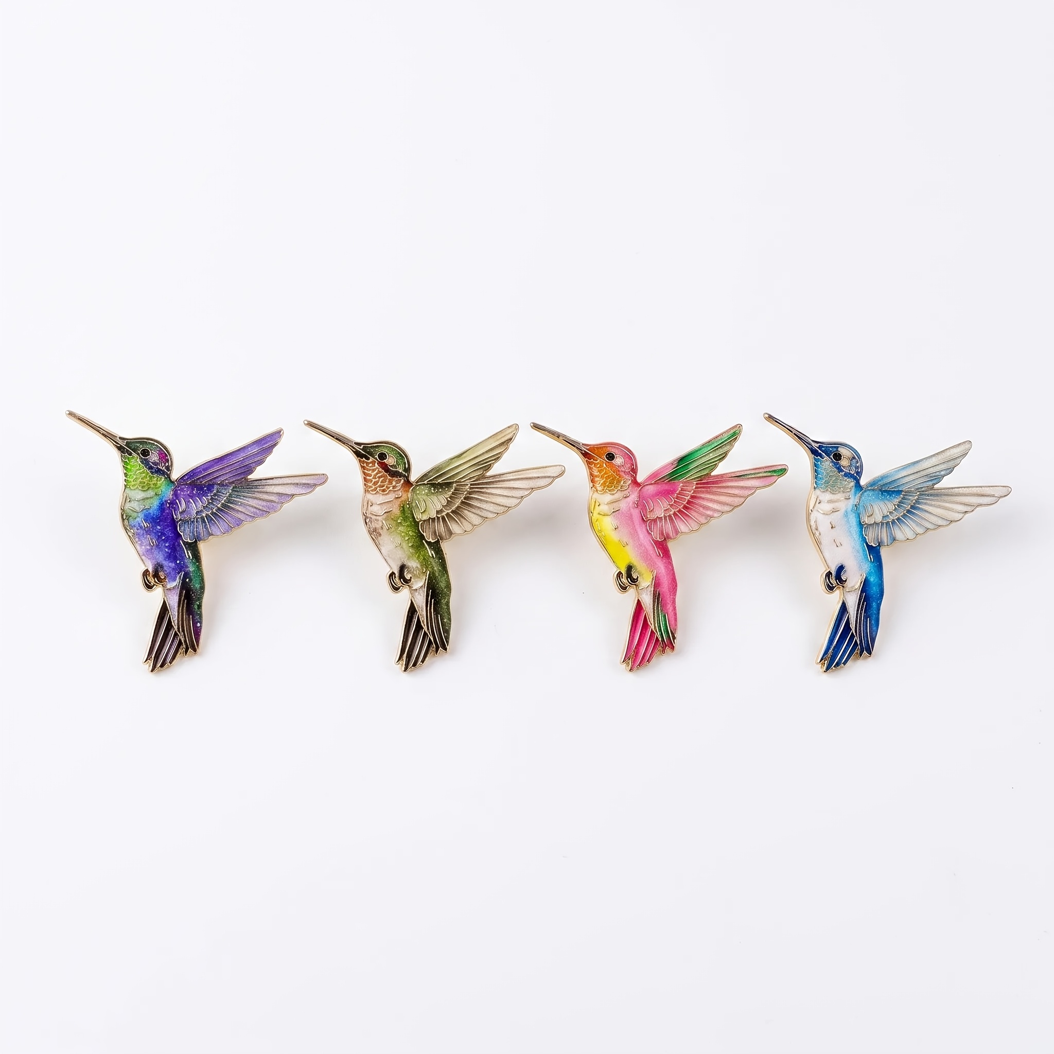 TEMU 4pcs Badges Émaux Oiseaux Cadeaux Porte-mine Enseigne Étui Sac à Dos Badges Vêtements Ajouts Mignons