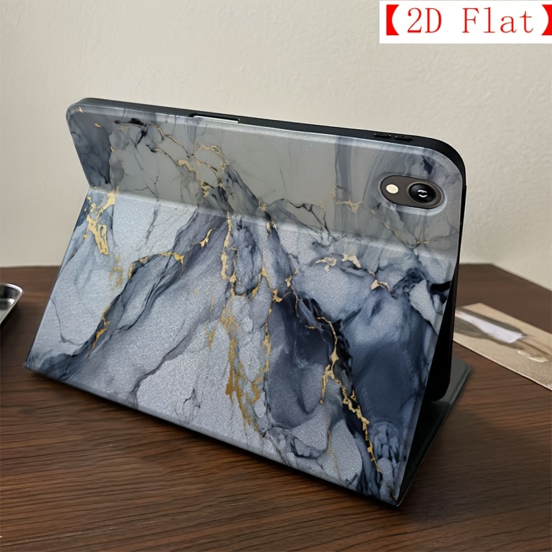 TEMU Marble Golden Veins Pattern Tablet Case | Compatible With For For Galaxy Tab A7 Lite 8.7", A8 10.5", A9 8.7", A10.1 2019, A11 8.7", A11 Plus 11"