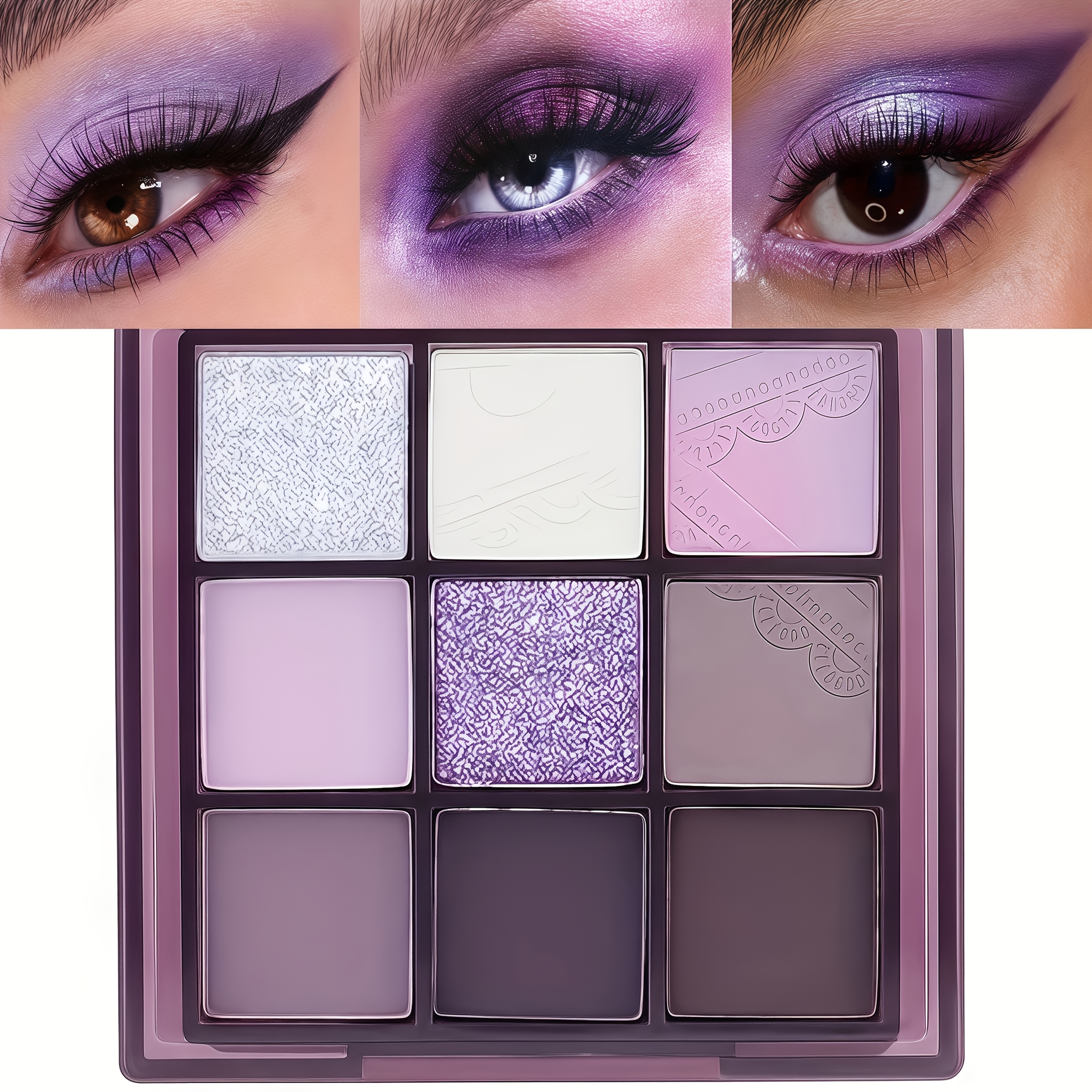 purple eyeshadow palette sold on Temu United States
