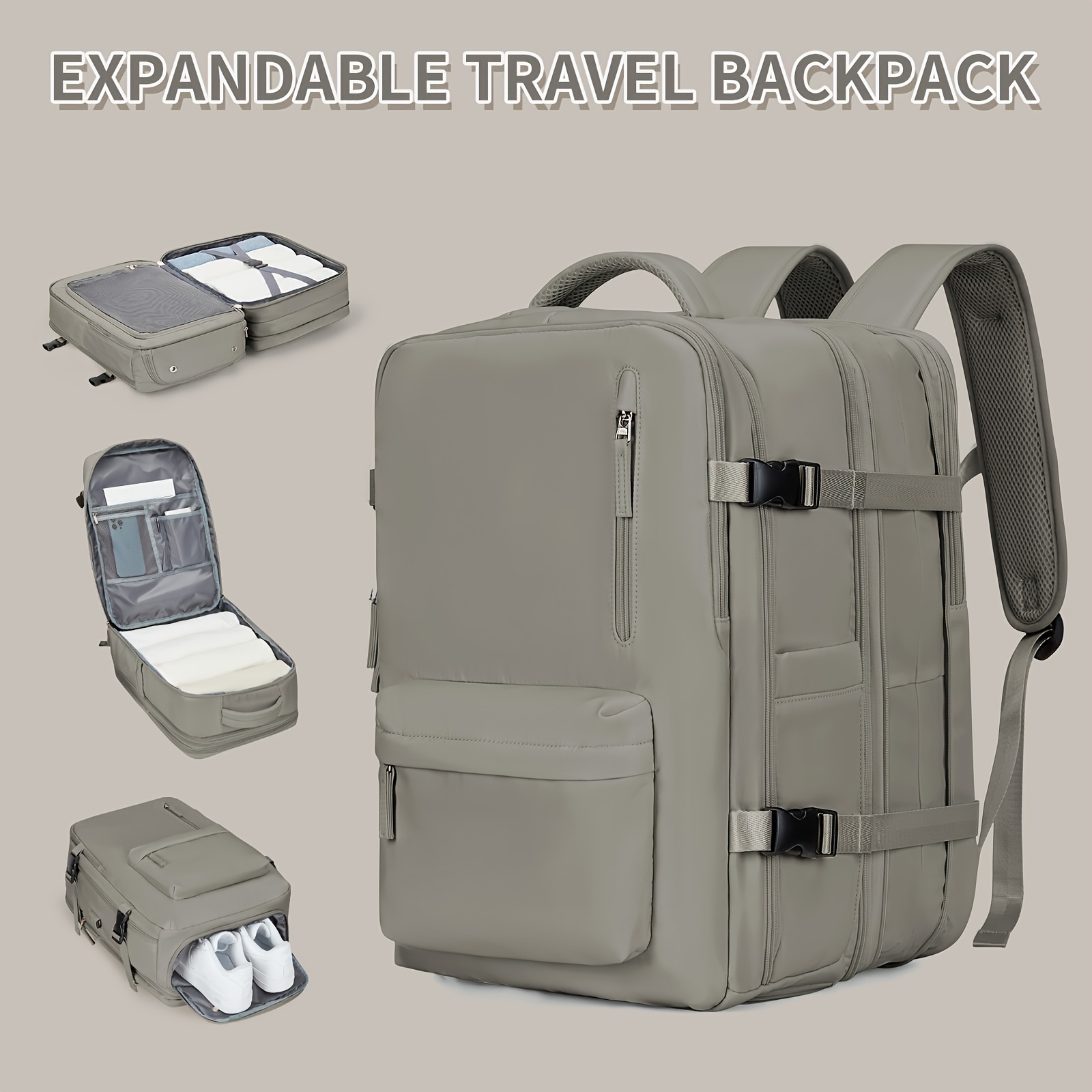 large travel backpack bag for women men carry on backpack 17 inch laptop business work waterproof backpack with laptop compartment person item flight approved mochila de viaje