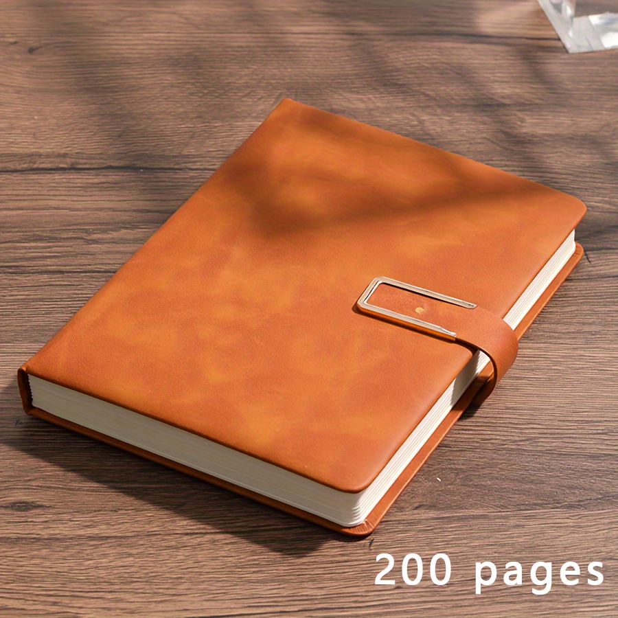 A Pu Vintage A5 Leather Notebook, Featuring Cover And A Personalized Soft Cover With A Bookmark - Perfect For Business Meetings, , And Love Diaries